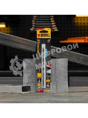 Сверло спиральное по металлу Denzel 6 х 139 мм, Р6М5, Golden Tip, удлиненное