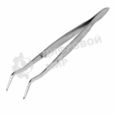 Пинцет изогнутый Rexant узкий, фиксатор, рифленый 160 мм