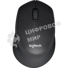 Мышь беспроводная Logitech M330 SILENT PLUS черный, 1000 dpi, радиоканал, USB, кнопки - 3