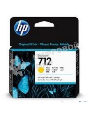 Картридж струйный HP 712 3ED69A желтый (29мл) для HP DJ Т230/630