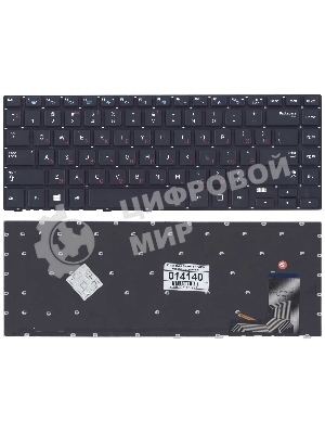 Клавиатура для ноутбука Samsung 470R4E, черная с подсветкой