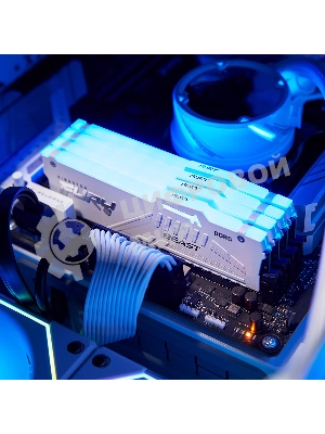 Оперативная память Kingston Fury Beast, DDR5, 16Gb (1x16Gb), 5600MHz, CL40, DIMM, радиатор, RGB, белый