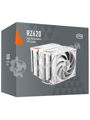 Кулер для процессора PCCooler RZ620 WH (260W, 4-pin PWM, 158мм, Al/Cu, 6x6мм, 2x120мм, 86.73CFM, 32dBA, 1800RPM, S: 1851/1700/1200/115X, AM5/AM4, белый)