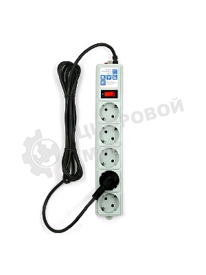 Сетевой фильтр Powercube SPG-B-10 3 м, 5 розеток, серый, коробка