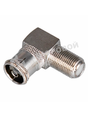 Переходник антенный Rexant гнездо F-гнездо TV угловой блист.