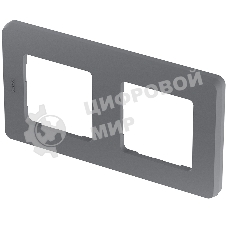 Рамка 2 поста дымчатый Inspiria