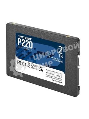 Накопитель SSD Patriot P220, 2Tb, SATA III, 2.5