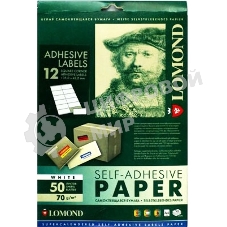 Самоклеящаяся бумага Lomond универсальная для этикеток, A4, 12 делен. (105 x 48 мм), 70 г/м2, 50 листов