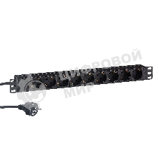 Блок розеток горизонтальный ExeGate ServerPro PDU-19H903 Al-9S-EU2, 19