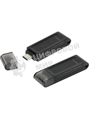 Флешка USB Kingston DataTraveler DT70 (DT70/128Gb), 128Gb, USB Type-C 3.2, R/W 70/45, черный