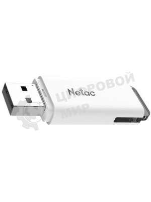Флешка USB Netac U185 (NT03U185N-032G-20WH), 32Gb, USB 2.0, R/W 25/10, белый/серый