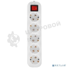 Сетевой фильтр 5bites SP5W-318 5S, 3x1.5мм2, 16A, ABS, 1.8M, белый