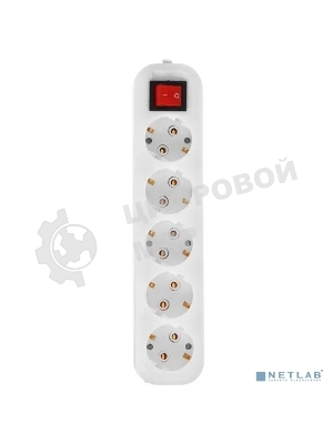 Сетевой фильтр 5bites SP5W-318 5S, 3x1.5мм2, 16A, ABS, 1.8M, белый