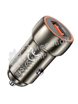 Автомобильное зарядное устройство Hoco Z46, 18Вт, USB, металлический серый, коробка