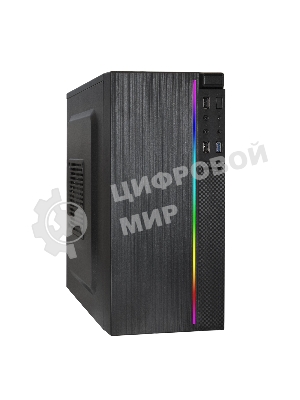 Компьютерный корпус Minitower ExeGate mEVO-9302-RGb-700W-12 (mATX, БП 700NPX с вент. 12см, 2хUSB+1хUSB 3.0, HD аудио, черный с RGb подсветкой)