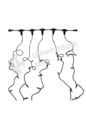 Гирлянда Neon-night LED ClipLight 24V, 5 нитей по 20 метров, цвет диодов теплый белый, Flashing (белый)