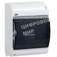 Бокс ОП КМПн 2/4 для 4 авт. выкл. прозр. крышка IP30 IEK MKP42-N-04-30-12