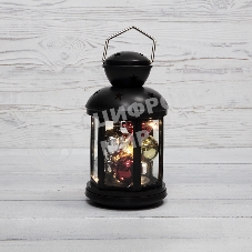 Декоративный фонарь Neon-night с шариками 12х12х20,6 см, черный корпус, теплый белый цвет свечения