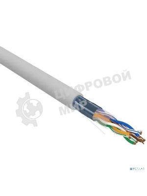 Кабель витая пара Rexant F/UTP, cat.5e, PVC, 4x2x0,52 мм, 24AWG, INDOOR, SOLID, серый, 305м