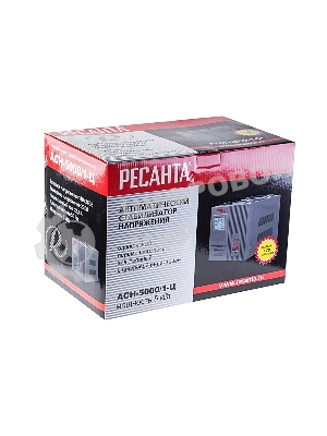 Стабилизатор напряжения АСН-5000/1-Ц 1ф 5кВт IP20 релейный Ресанта 63/6/6