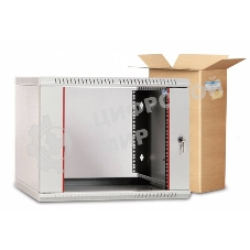 Шкаф телекоммуникационный настенный разборный 9U (600х650) дверь металл, ШРН-Э-9.650.1