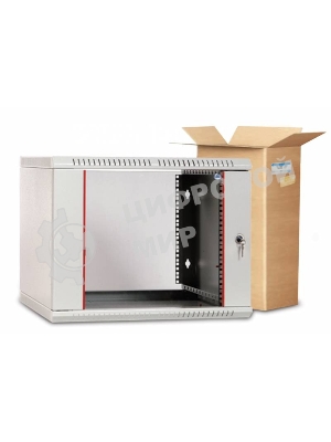 Шкаф телекоммуникационный настенный разборный 9U (600х650) дверь металл, ШРН-Э-9.650.1