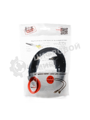 Кабель Cablexpert HDMI CC-HDMI490-6, 19M/19M, v2.0, медь, позол.разъемы, экран, угловой, 1.8м, черный, пакет