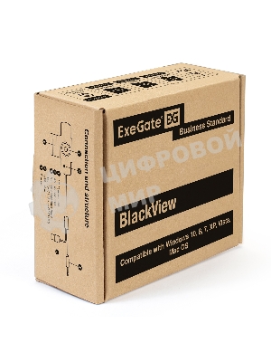 Веб-камера ExeGate BlackView C615 1920x1080, 30 кадр/с, USB Type-A, микрофон (шумоподавление), шторка приватности, универсальное крепление, штатив в комплекте