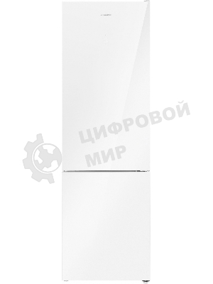 Холодильник Maunfeld MFF200NFW белый глянц. двухкамерный 271/106л морозилка снизу, No Frost