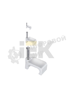 Скоба креп. прям. 7 мм с гвозд. (уп. 100 шт) ИЭК USK21-07-100