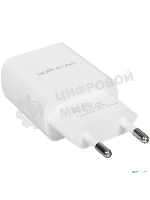 Сетевое зарядное устройство BOROFONE BA20A/Сетевое ЗУ + Кабель Type-C 1m/1 USB/Выход: 10.5W/White