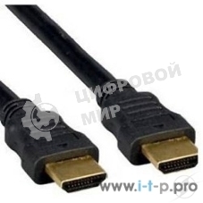 Кабель Cablexpert HDMI CC-HDMI4F-6, 19M/19M, v2.0, медь, позол.разъемы, экран, плоский кабель, 1.8м, черный, пакет