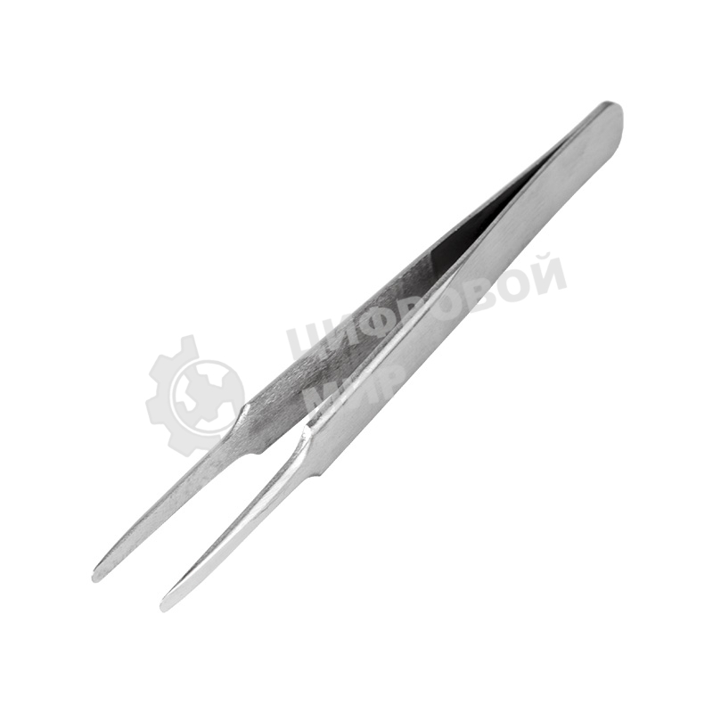 Пинцет прямой с закругленными кончиками Rexant 125 мм (блистер)