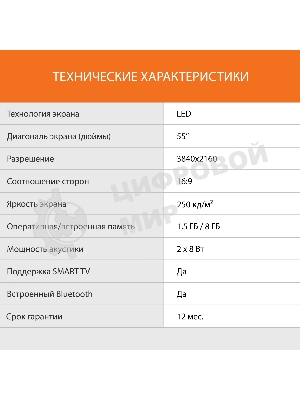 Телевизор SunWind 55