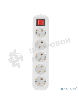 Сетевой фильтр 5bites SP5W-330 5S, 3x1.5мм2, 16A, ABS, 3M, белый