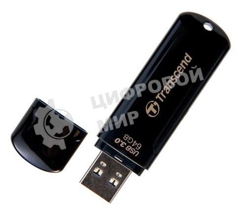 Флешка USB Transcend JetFlash 750 (TS64GJF750K), 64Gb, USB 3.0, R/W 130/40, черный