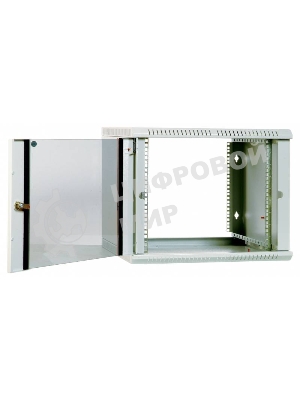 Шкаф телеком. настенный разборный 9U (600х350) дверь стекло (ШРН-Э-9.350) (1 коробка)