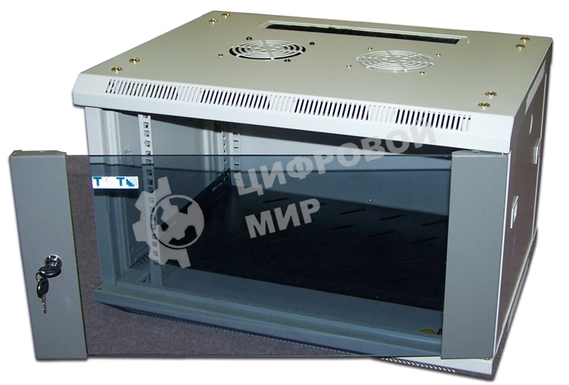 Шкаф настенный 2, 18U 600x450, стеклянная дверь