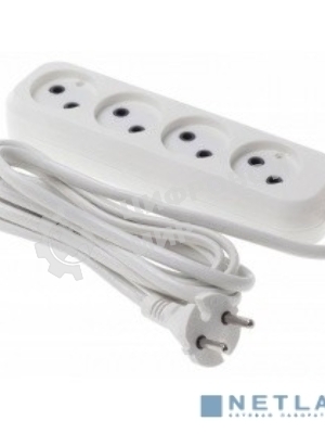 Сетевой удлинитель Buro BU-PSL4.3/W 3 м (4 розетки) белый (пакет ПЭ)