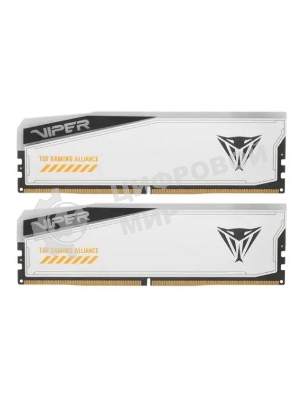 Оперативная память Patriot Viper Elite 5 TUF Gaming, DDR5, 48GB (2x24 GB), 6000 MHz, CL36, DIMM, радиатор, RGB, белый