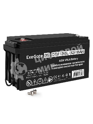 Аккумуляторная батарея ExeGate DTM 1265L (12V 65Ah, болт М6)