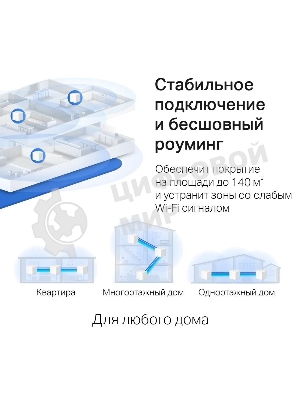 Бесшовный Mesh роутер Mercusys Halo H30G(2-pack) AC1300 10/100/1000BASE-TX