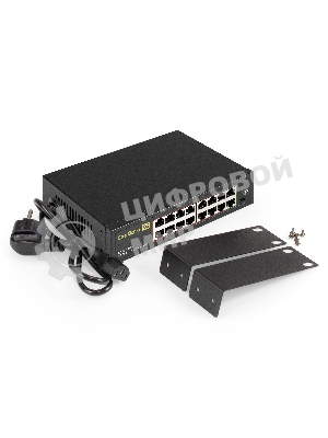 Коммутатор неуправляемый ExeGate EDES-1016D (16-портовый UTP 10/100Mbps, металлический корпус, с возможностью установки в стойку)