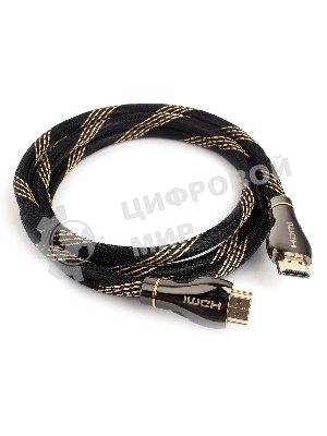 Кабель Cablexpert HDMI CCP-HDMI8К-1.5M, 19M/19M, v2.1, 8К, медь, позол.разъемы, экран, оплетка, 1.5м, черный, пакет