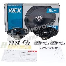 Колонки автомобильные Kicx SL-165 100Вт 91дБ 4Ом 16.5см (6 1/2дюйм) (ком.:2кол.) коаксиальные двухполосные