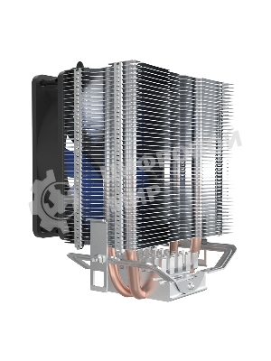 Кулер PCCooler S93 V2 S775/115X/AM2/AM3/AM4/FM1/FM2 (40 шт/кор, TDP 102W, вент-р 90мм, 2 тепловые трубки 6мм, 2200RPM, 22dBa)