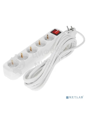 Сетевой фильтр 5bites SP5W-350 5S/3x1.5MM2/16A/ABS/5M/белый