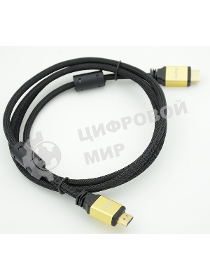 Кабель HDMI Behpex Ver.1.4 Gold jack HDMI(19pin)/HDMI(19pin) 1.8м феррит.кольца позолоченные контакты