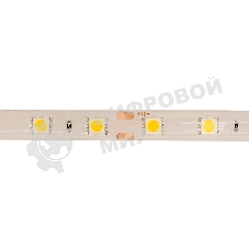 Лента светодиодная силикон, 10 мм, IP65, SMD 5050, 60 LED/m, 12 V, цвет свечения теплый белый