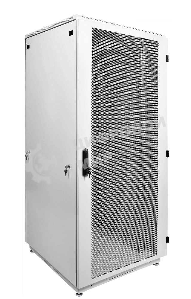Шкаф телекоммуникационный напольный 42U (800x1000) дверь перфорированная (3 места), ШТК-М-42.8.10-4ААА
